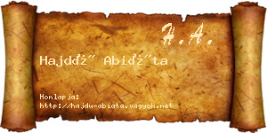 Hajdú Abiáta névjegykártya