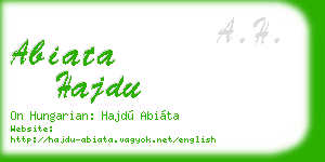 abiata hajdu business card