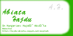 abiata hajdu business card